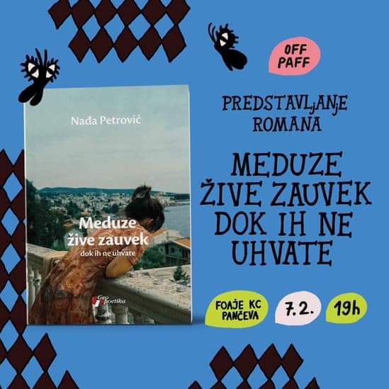 KC Pančevo: Promocija romana „Meduze žive zauvek dok ih ne uhvate“  7. februara